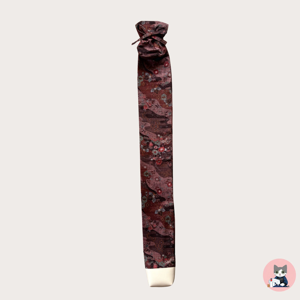 【Certified Tsumugi】Red Ochre Floral Haze -Ojiya Tsumugi