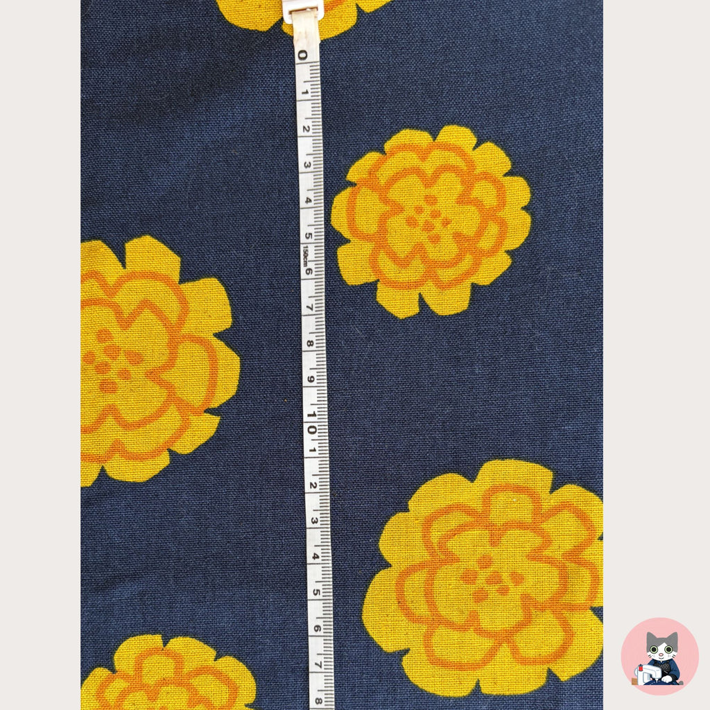 Bright Yellow Flower (Navy)