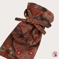 【Certified Tsumugi】Red Ochre Floral Haze -Ojiya Tsumugi
