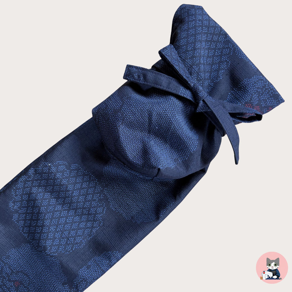 Deep Navy Snow Wheel & Floral Pattern