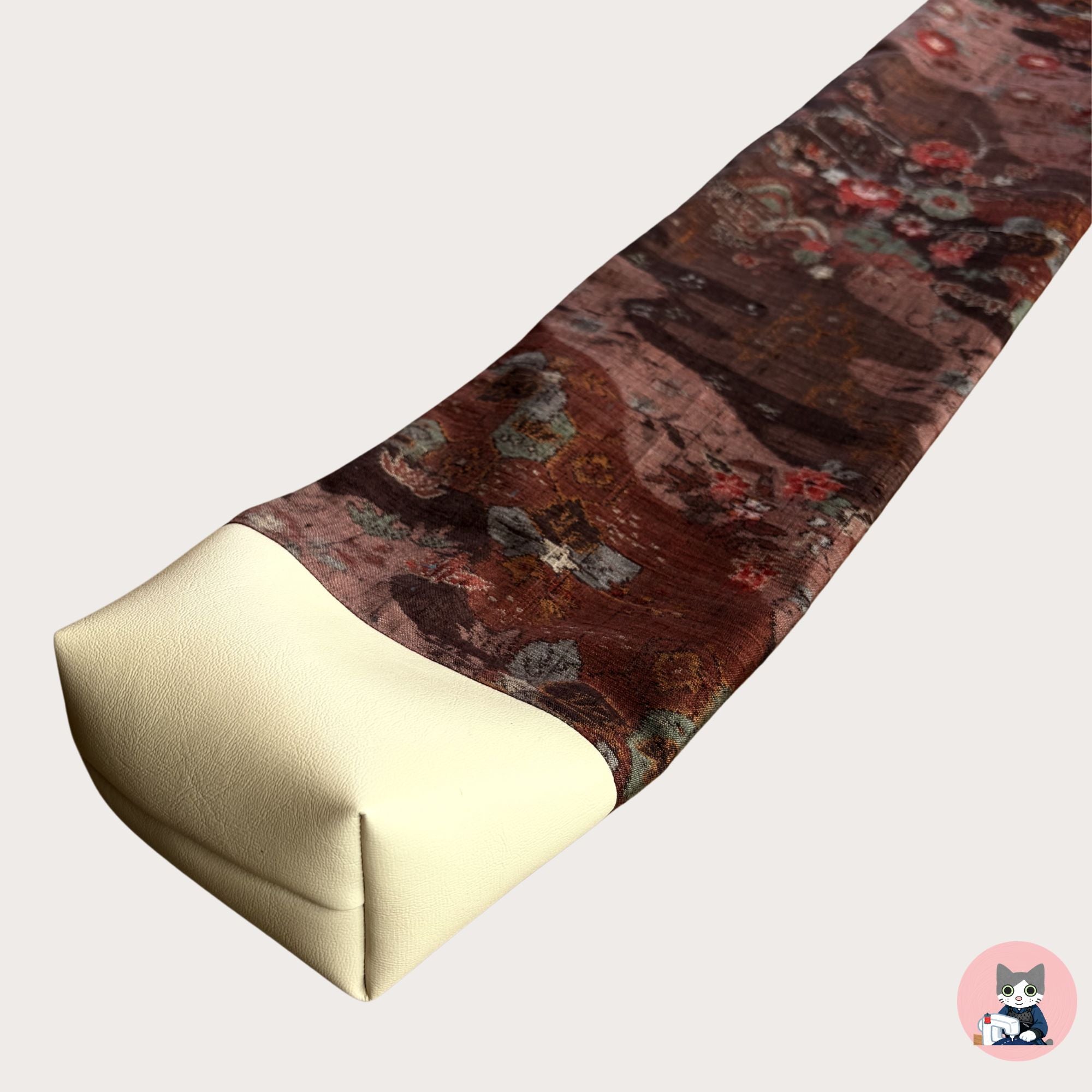 【Certified Tsumugi】Red Ochre Floral Haze -Ojiya Tsumugi