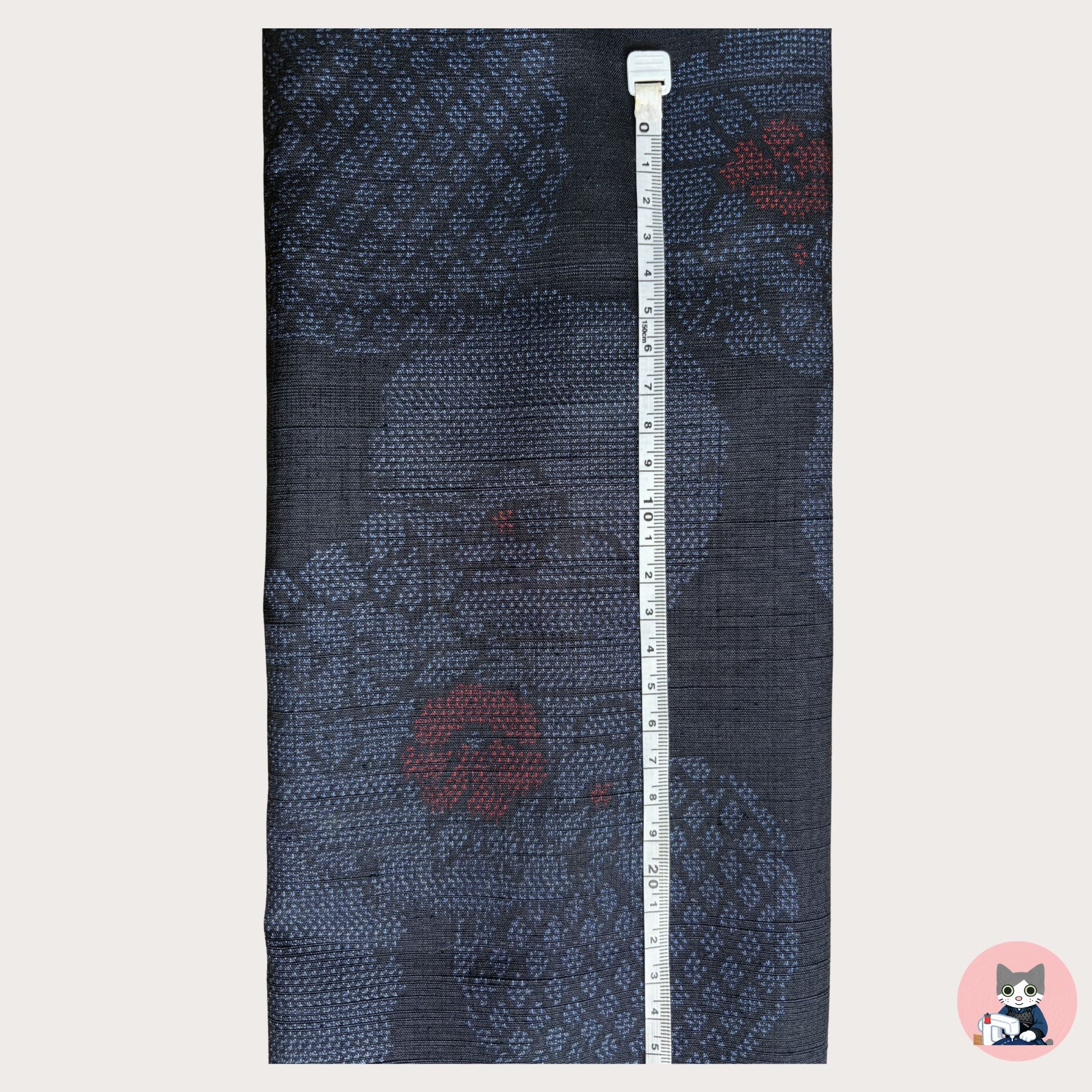 Deep Navy Snow Wheel & Floral Pattern