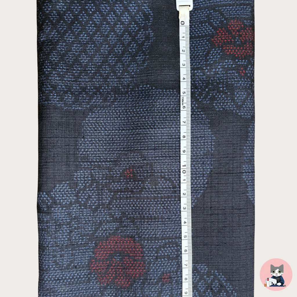 Deep Navy Snow Wheel & Floral Pattern